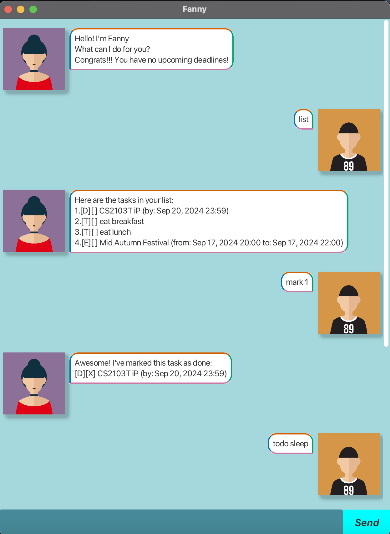 Screenshot of UI